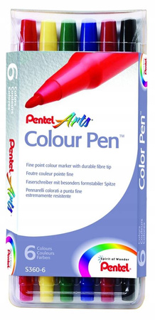 Zestaw pisaków PENTEL Color Pen 6 sztuk