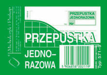 Przepustka jednorazowa Michalczyk i P 571-9 A7 80