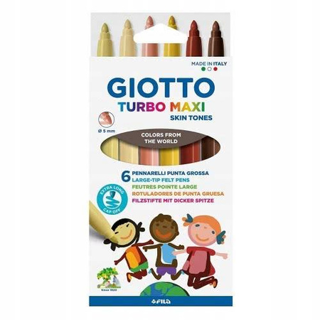 Pisaki Turbo Maxi Giotto 6 kolorów