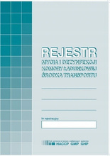 Rejestr mycia komory ładunkowej śr trans MP H91-3