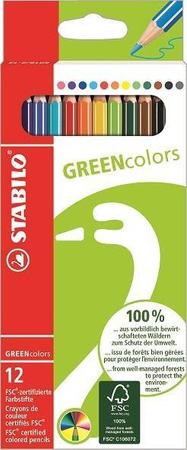 Kredki STABILO GREENcolors etui 12 szt. FSC