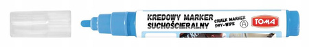 Marker kredowy suchościeralny TOMA-Niebieski 4.5mm
