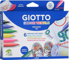 Pisaki do tkanin Giotto DECO Textile 6 kolorów