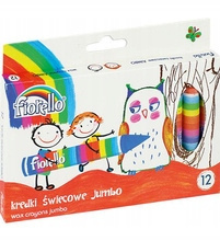 Kredki Fiorello świecowe 12 kol. JUMBO