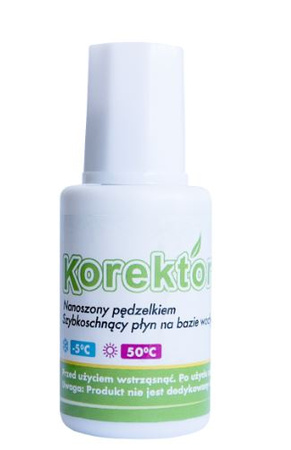 Korektor w butelce z pędzelkiem Tetis