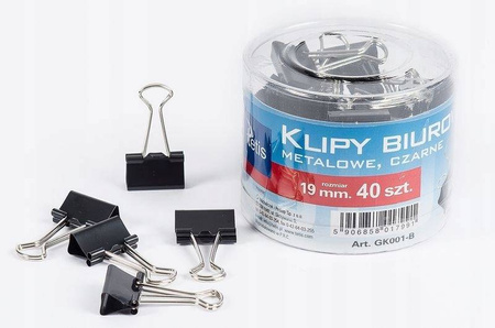 Klipy biurowe Tetis GK001 12 sztuk rozmiar 50 mm
