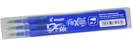 Wkłady do pióra kulkowego PILOT FRIXION 3SZT NIEB.