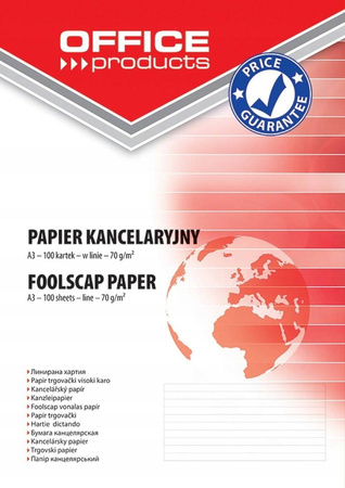 Papier kancelaryjny w kratę A3 100ark