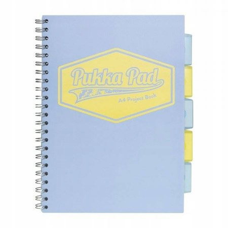 Kołozeszyt Pukka z 5 zakładek PASTEL Niebieski A4