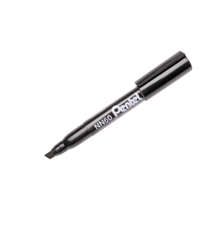 Marker wodoodporny ekologiczny ścięty czarny Pentel NN60