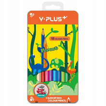 Kredki ołówkowe Y-PLUS 12 kolorów metalowe pudełko