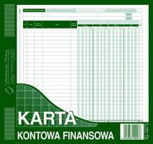 KF Karta kontowa finansowa 2/3 A4