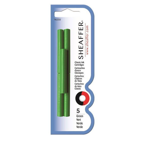 Naboje Sheaffer zielone 5 sztuk