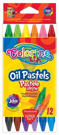 Pastele olejne 12 kolorów trójkątne Colorino Kids