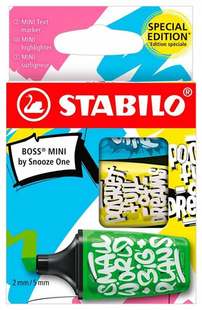 MARKER STABILO BOSS MINI BY SNNOZE ONE 3 SZT