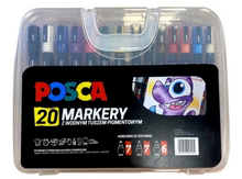 Markery Uni Posca PC-5M/3M/1M Zestaw 20 kolorów