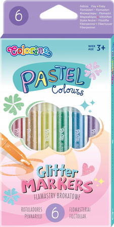 Flamastry brokatowe CoolPack Pastel 6 kol