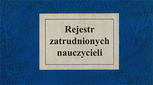 Rejestr zatrudnionych nauczycieli (oprawa introligatorska)