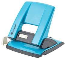 Dziurkacz do 30 kartek metalowy turkusowy biurowy