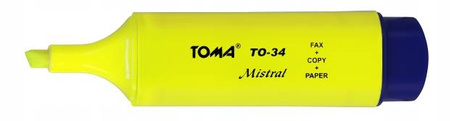 Zakreślacz tekstu Toma TO-334-02 żółty