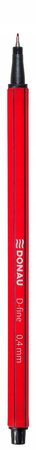 Cienkopis DONAU D-Fine 0,4 mm czerwony 10szt