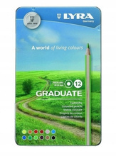 KREDKI LYRA GRADUATE METAL BOX 12 KOLORÓW