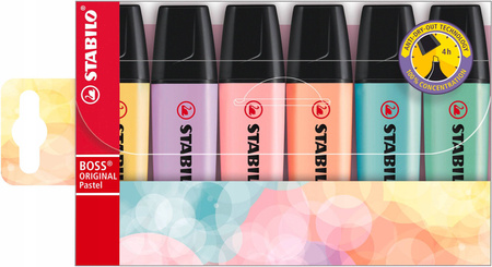Zakreślacz STABILO BOSS ORIGINAL Pastel etui 6 szt