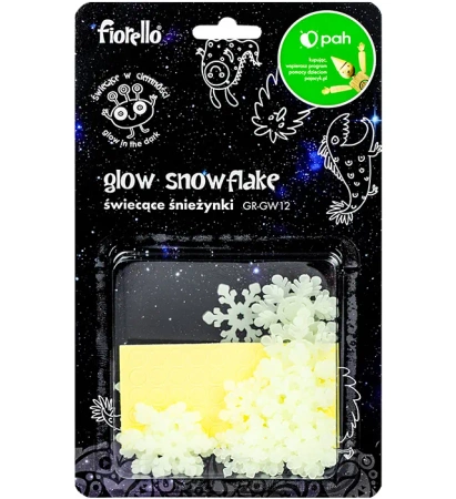 OZDOBY fluorescencyjne  ŚNIEŻYNKI GR-GW12