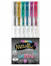 Długopisy żelowe Metaliczne 6 szt Colorino