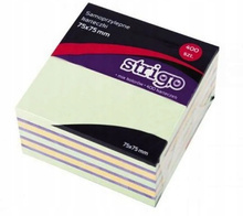 KARTECZKI SAMOPRZYLEPNE 75X75 400K. PASTEL STRIGO