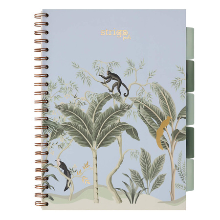 Kołozeszyt STRIGO PADS Project Book A4 kratka Afryka pastelowy niebieski