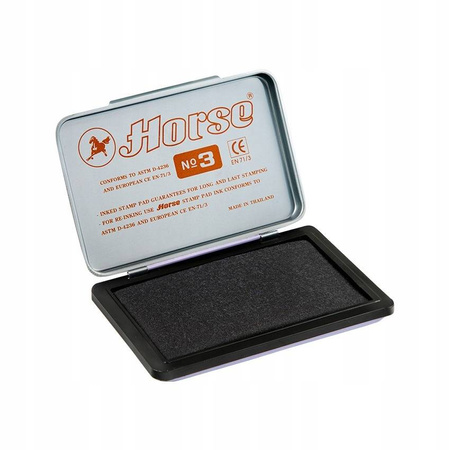Poduszka do stempli LANCER/HORSE czarna 90X57mm