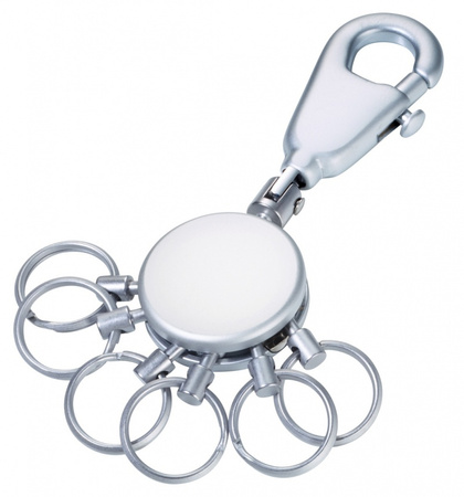 BRELOK Z KARABIŃCZYKIEM TROIKA PATENT NA 6 KLUCZY, MATOWY