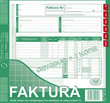 Faktura 2/3 A-4(o+2k)-płat./odb.(b)