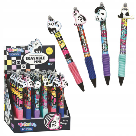 COLORINO DŁUGOPIS WYMAZYWALNY AUTOMATYCZNY KITTENS