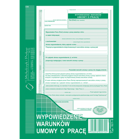 Wypowiedzenie war.umowy o pracę