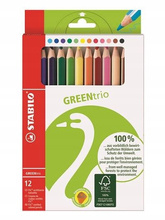 Kredki ołówkowe STABILO GREEN Trio etui 12 szt.