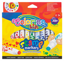 Flamastry Pieczątki 10 kolorów Colorino Kids