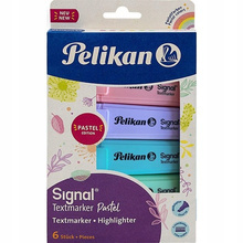 ZAKREŚLACZ SIGNAL PASTEL (6) MIX PELIKAN