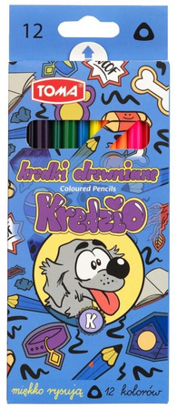 KREDKI TOMA KREDZIO TRÓJKĄTNE 12 KOLORÓW