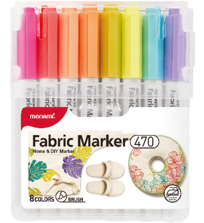 Markery do tkanin Fabric Marker 470 Set B 8 kol. MonAmi (2050005526)