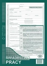 ŚP Świadectwo Pracy A4
