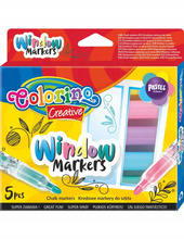 Markery do szkła Colorino Kids 5 sztuk