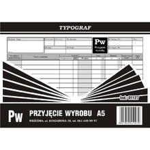 PW PRZYJĘCIE WYROBU A-5 SAM. 01127 TYPOGRAF