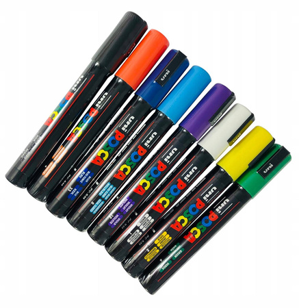 Marker UNI Posca PC-5M plakatowe 8szt zest nr 3