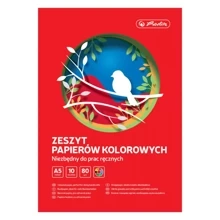 Zeszyt papierów kolorowych A5 10 kartek Herlitz