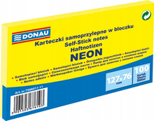 Bloczek samop. DONAU 127x76 100szt neon żółty