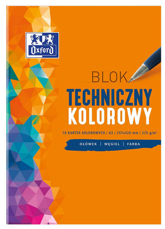 BLOK OXFORD TECHNICZNY A3 KOLOR.