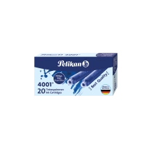 Naboje krótkie Pelikan niebieskie 20 sztuk