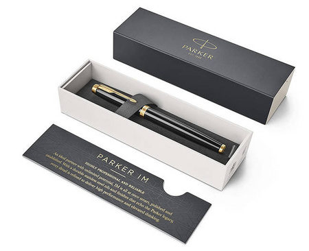 PARKER IM pióro kulkowe Black Lacquer GT F